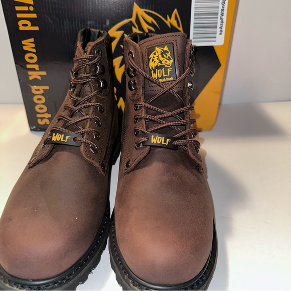 NWT Wolf Men’s Work Boots 9.5 - Picture 6 of 10